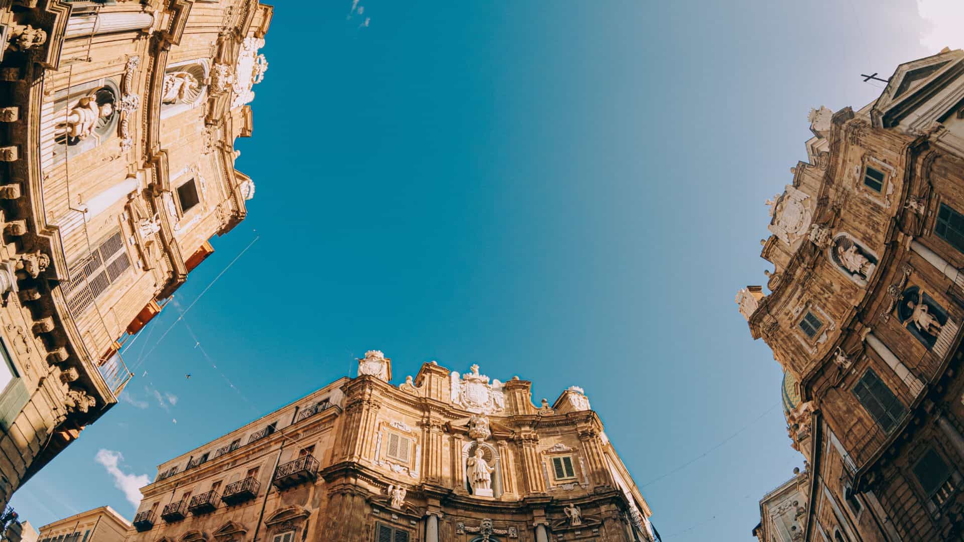 Palaces of Palermo seen from below