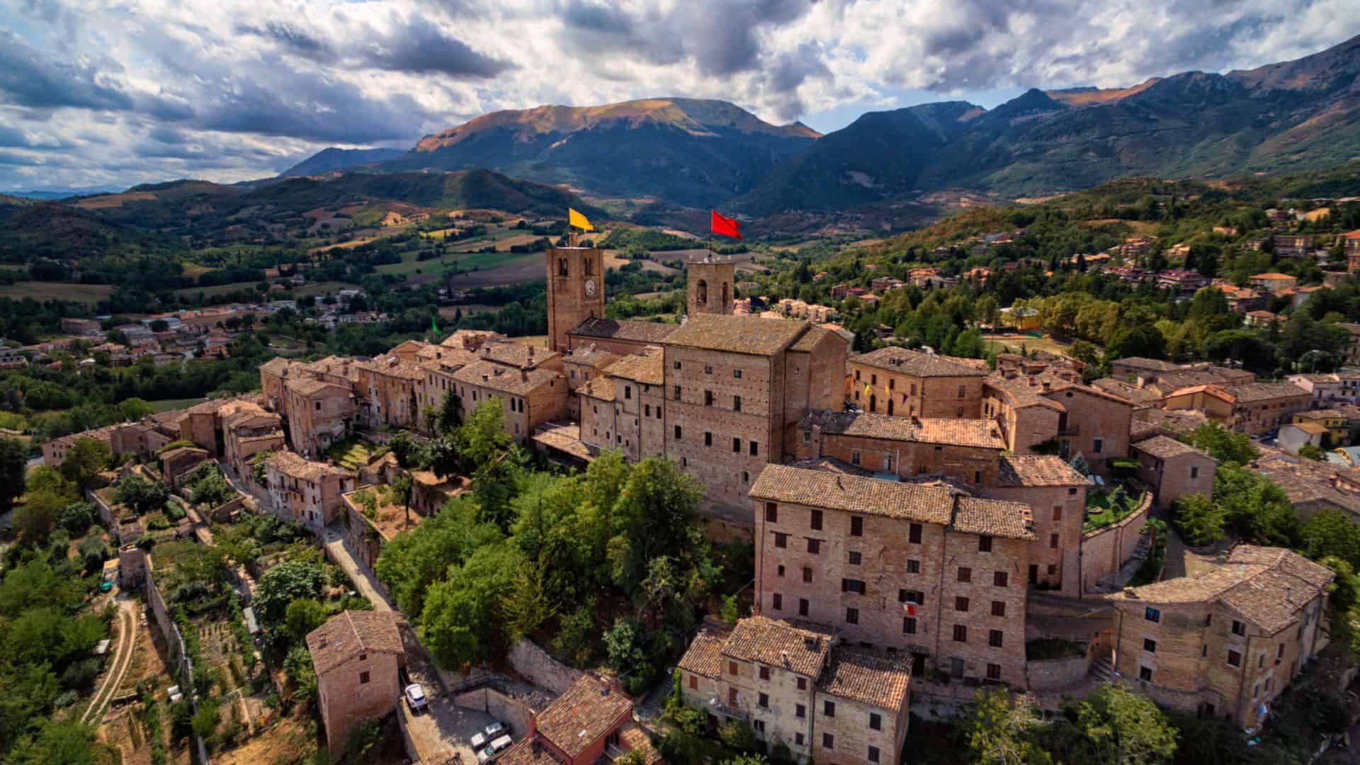 The village of Sarnano in Marche