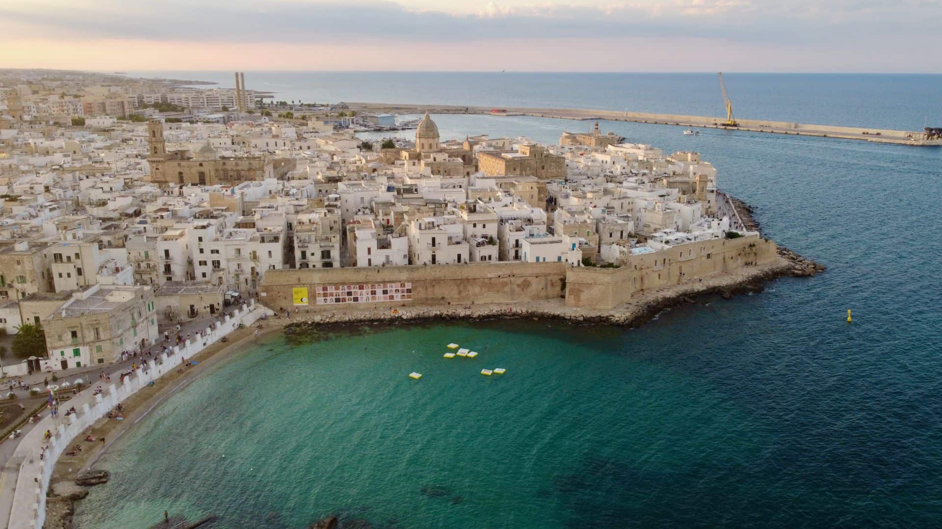 The city of Monopoli seen from above