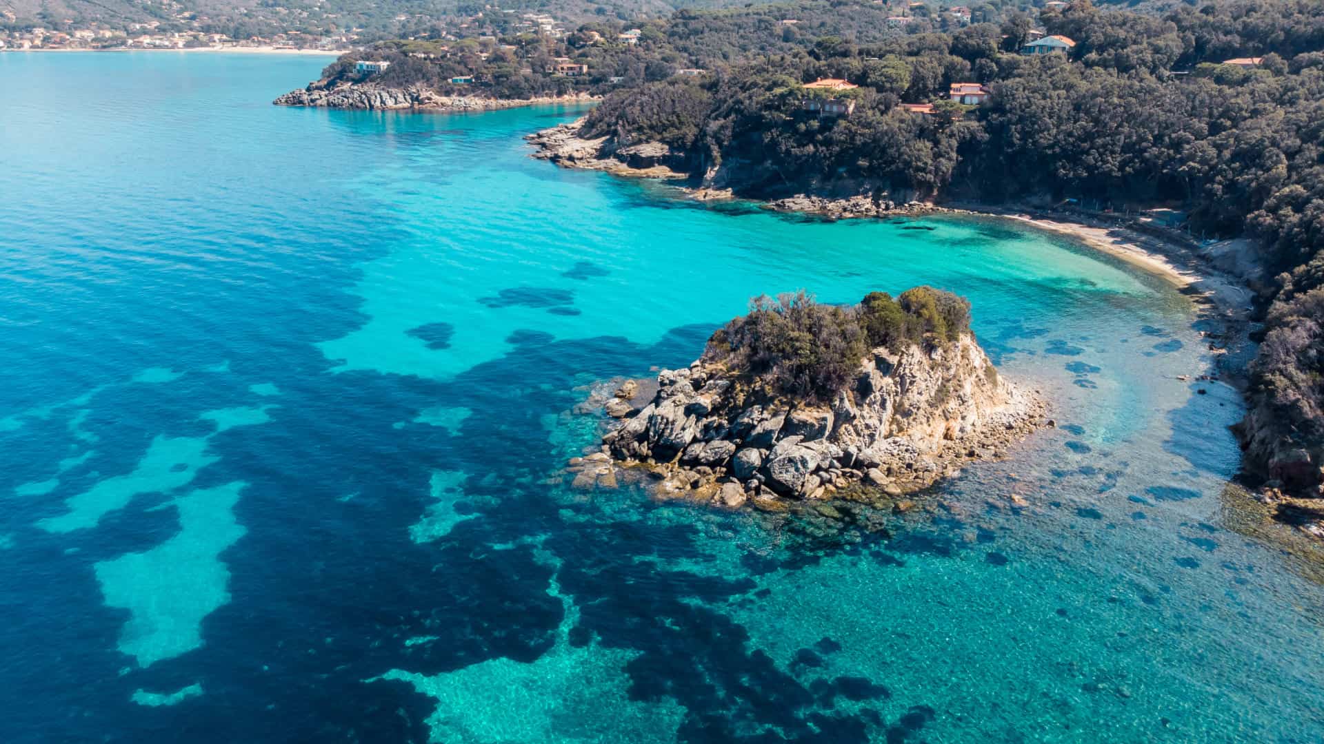 Aerial view of La Paolina, on Elba Island