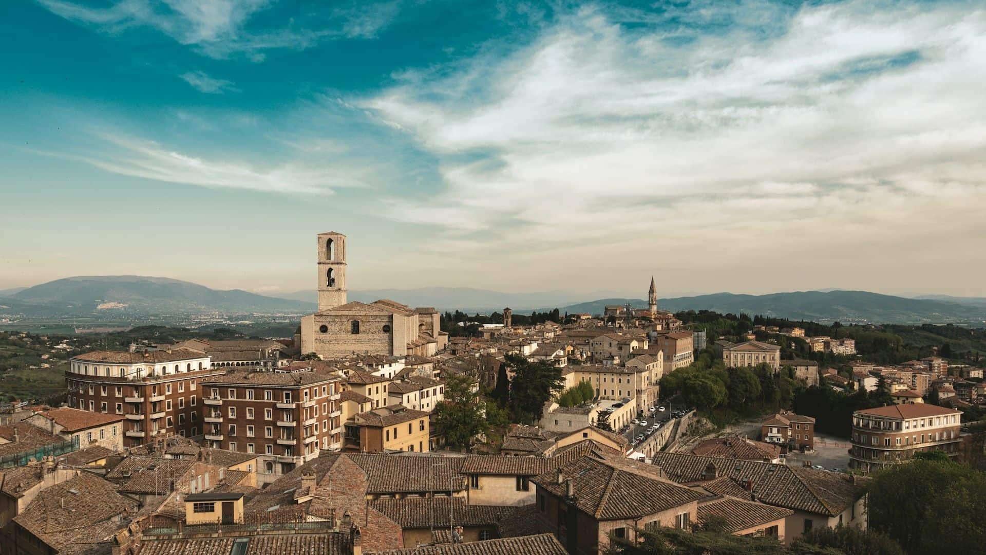 The city of Perugia in winter. Photo by mauro grazzi