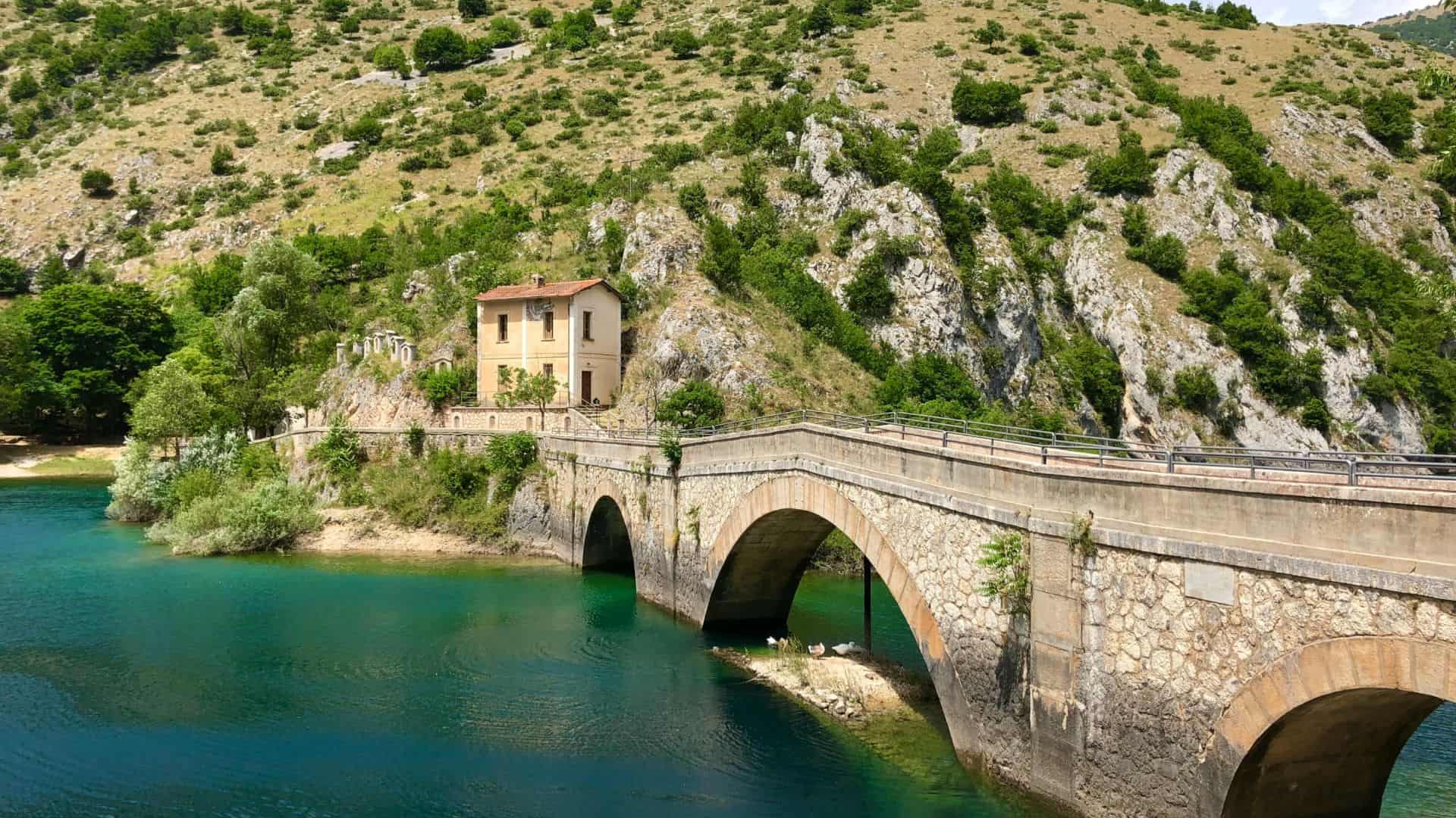 The village of Villalago in Abruzzo