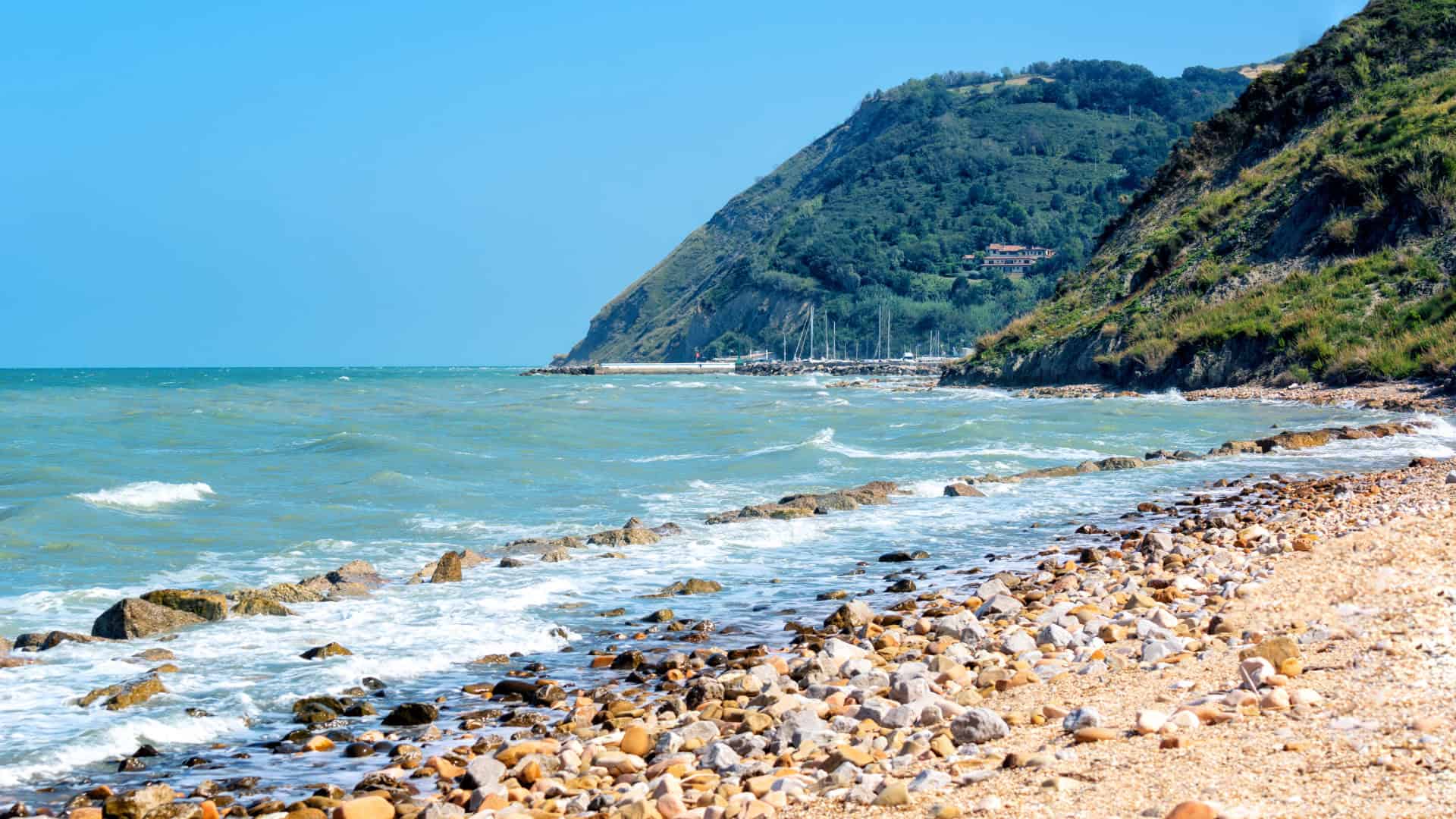 Pebble beach of the Romagna Riviera