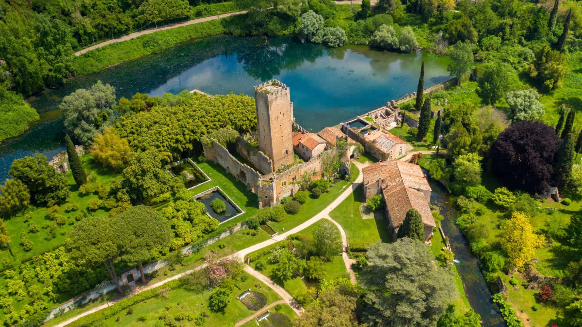 A garden seen from above