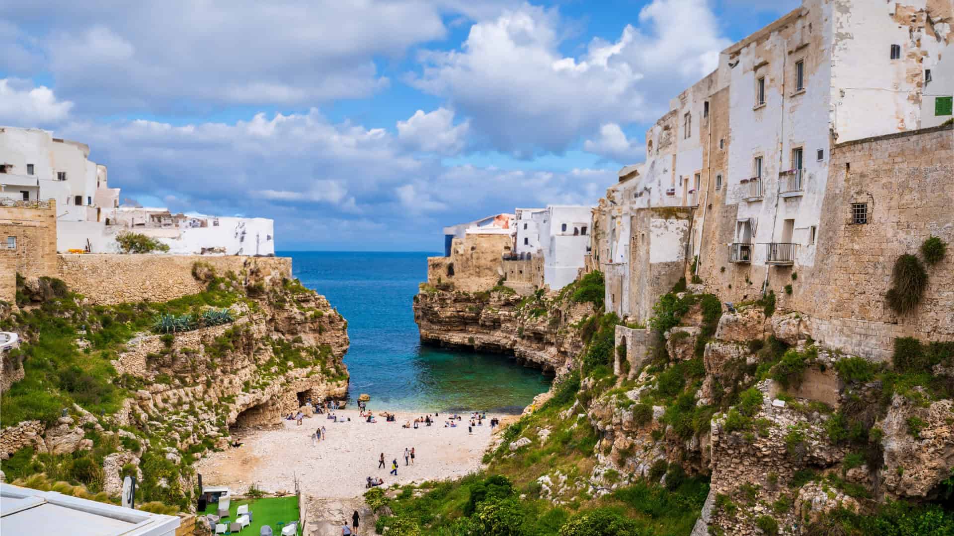 A beach in Polignano a Mare