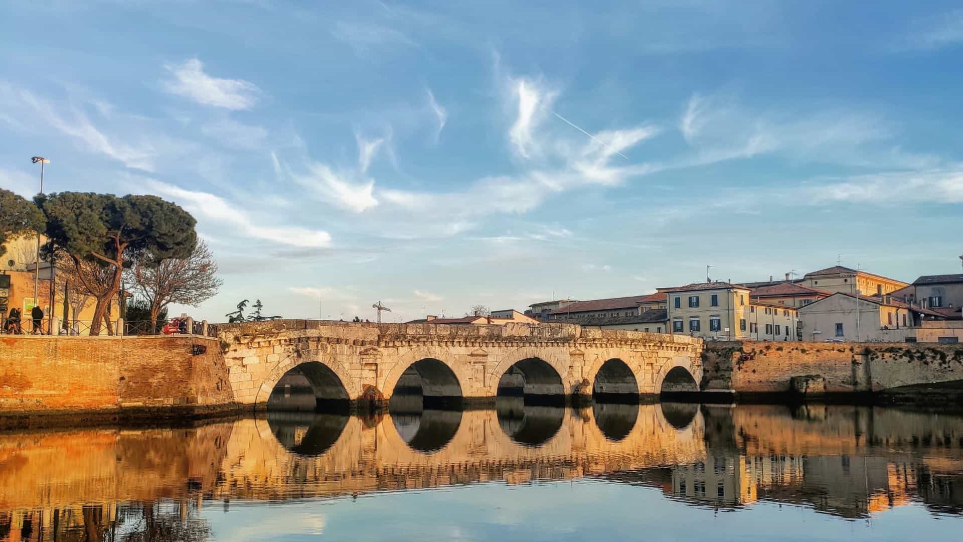 Tiberius Bridge in Rimini