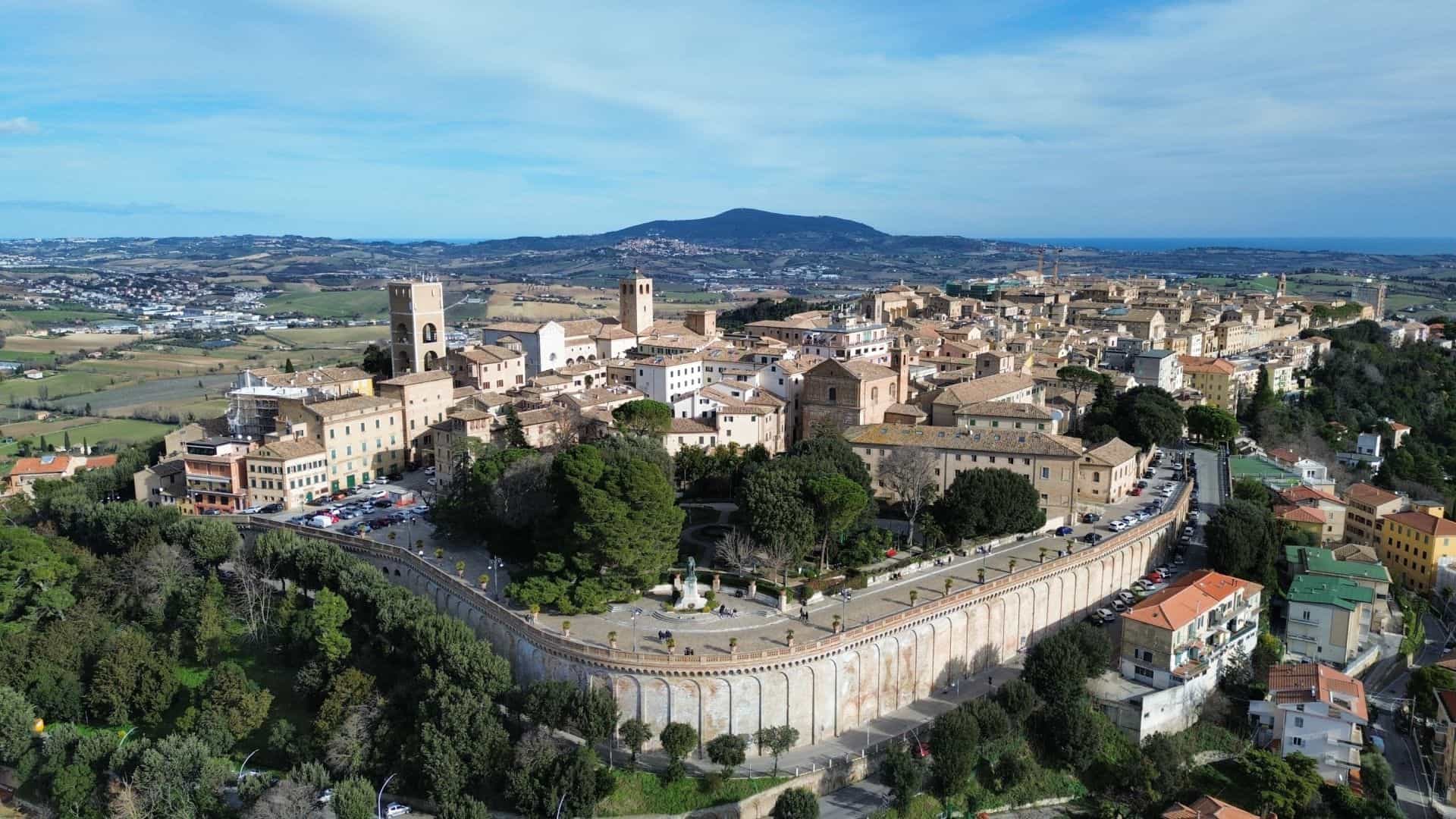 The city of Osimo seen from above