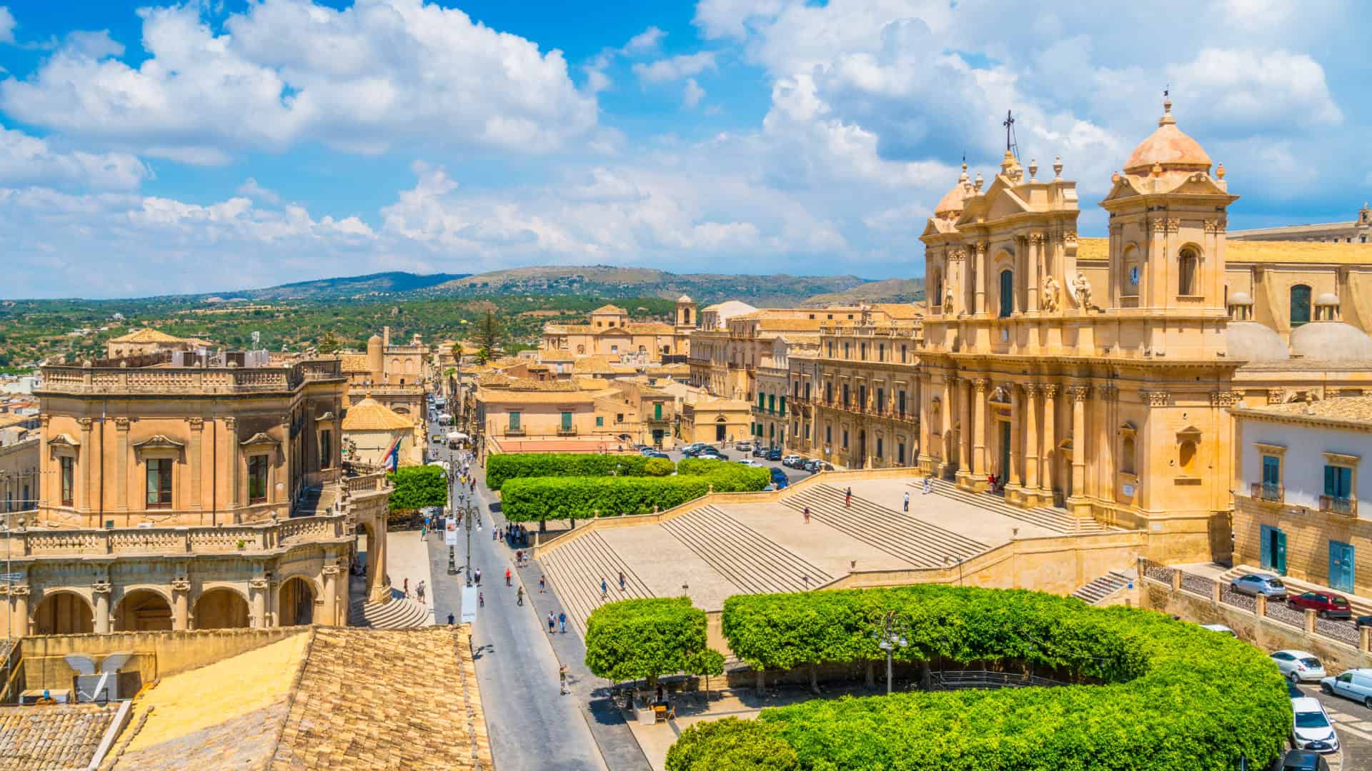 Cathedral and Palazzo Ducezio in Noto, Sicily