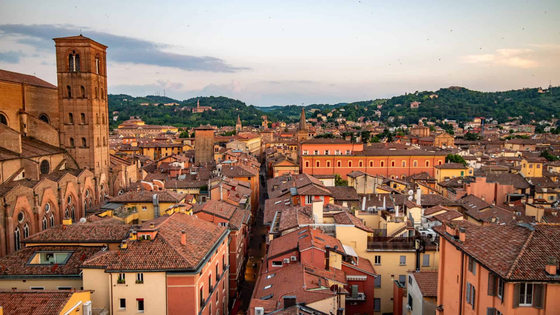 Panoramic view of the city of Bologna