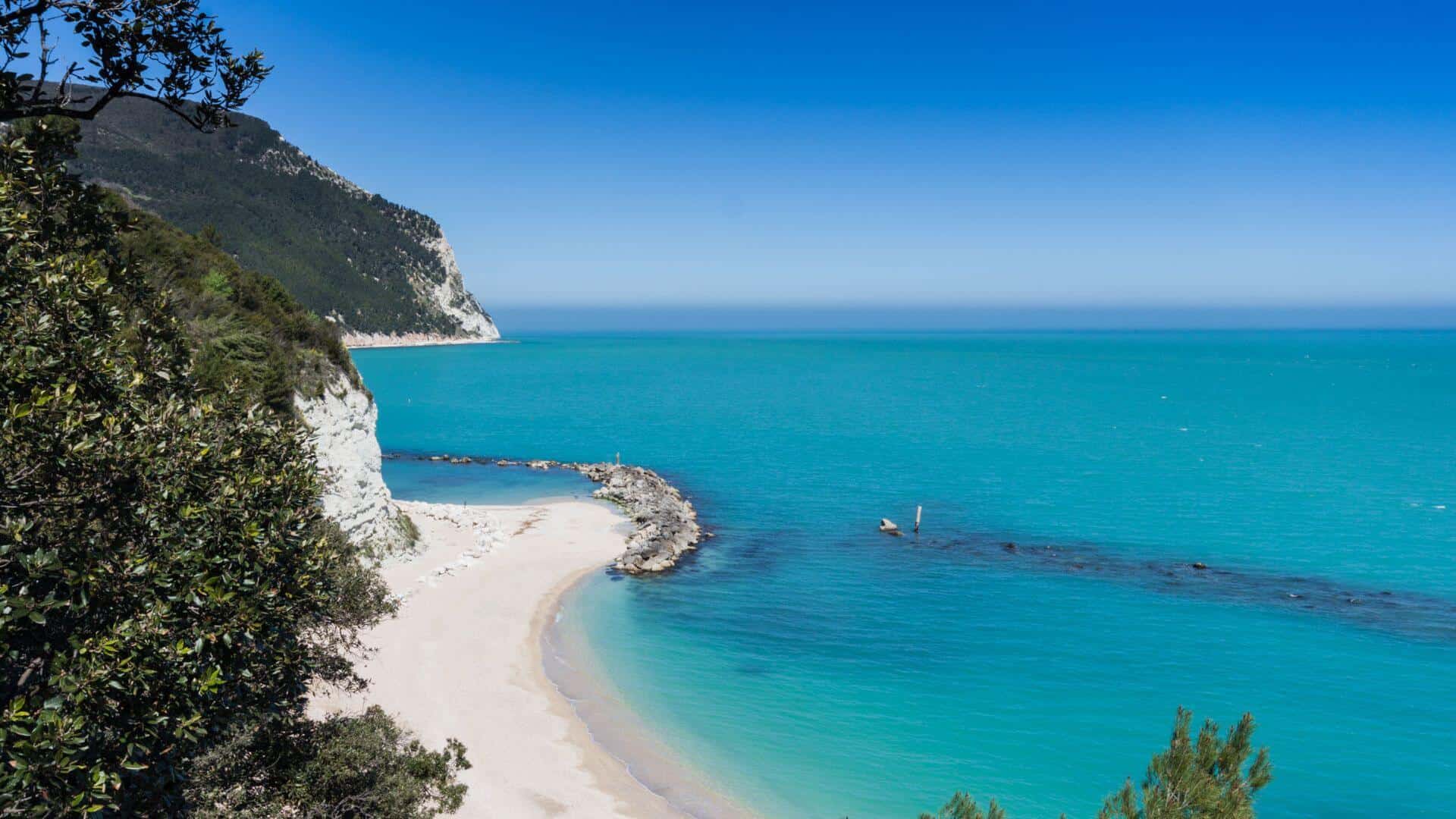 A Beach on the Riviera del Conero in the Marche