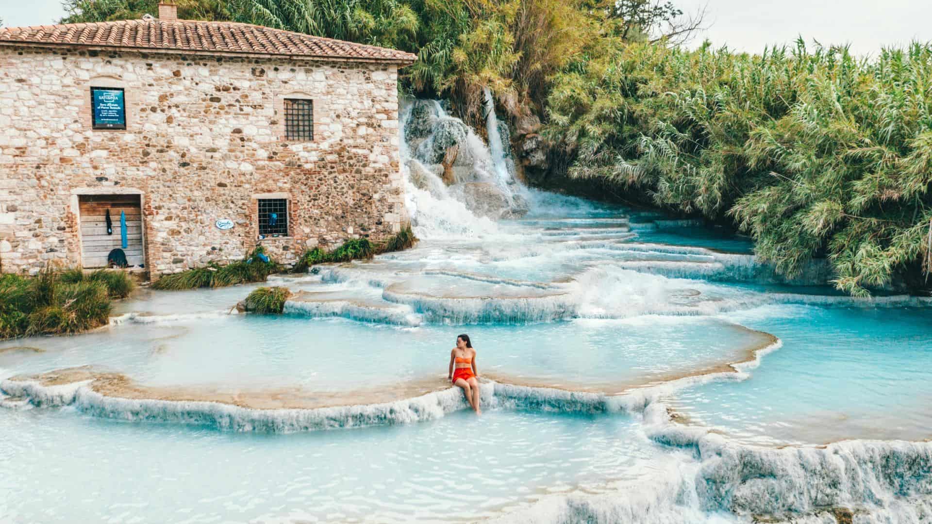 The Saturnia hot springs