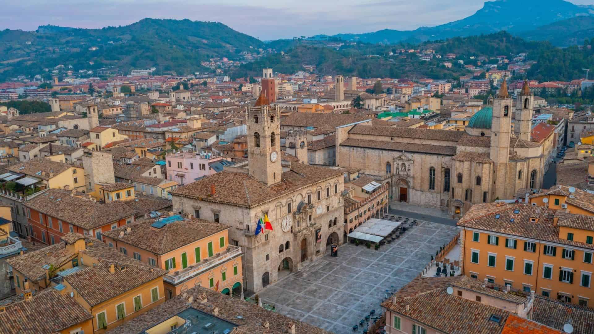 The city of Ascoli Piceno seen from above