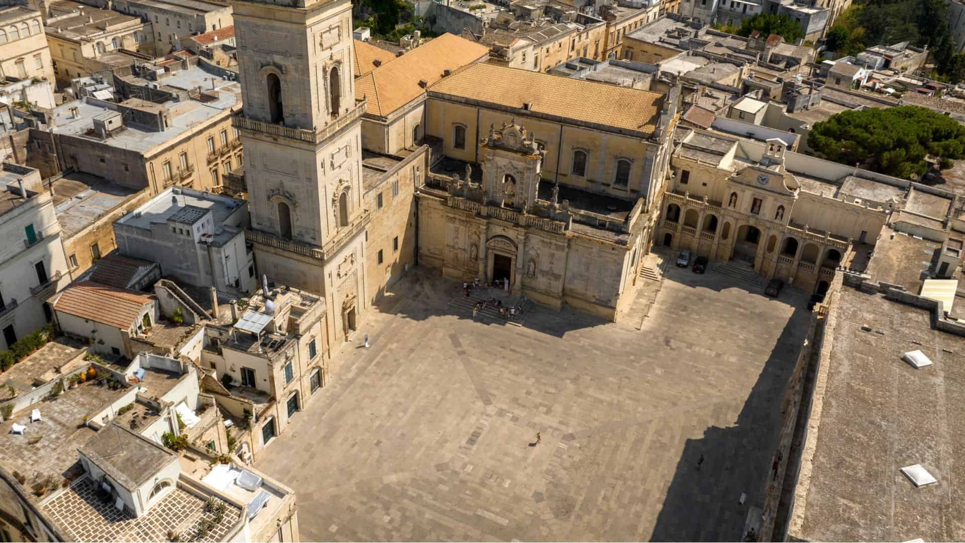 The square of Lecce seen from above