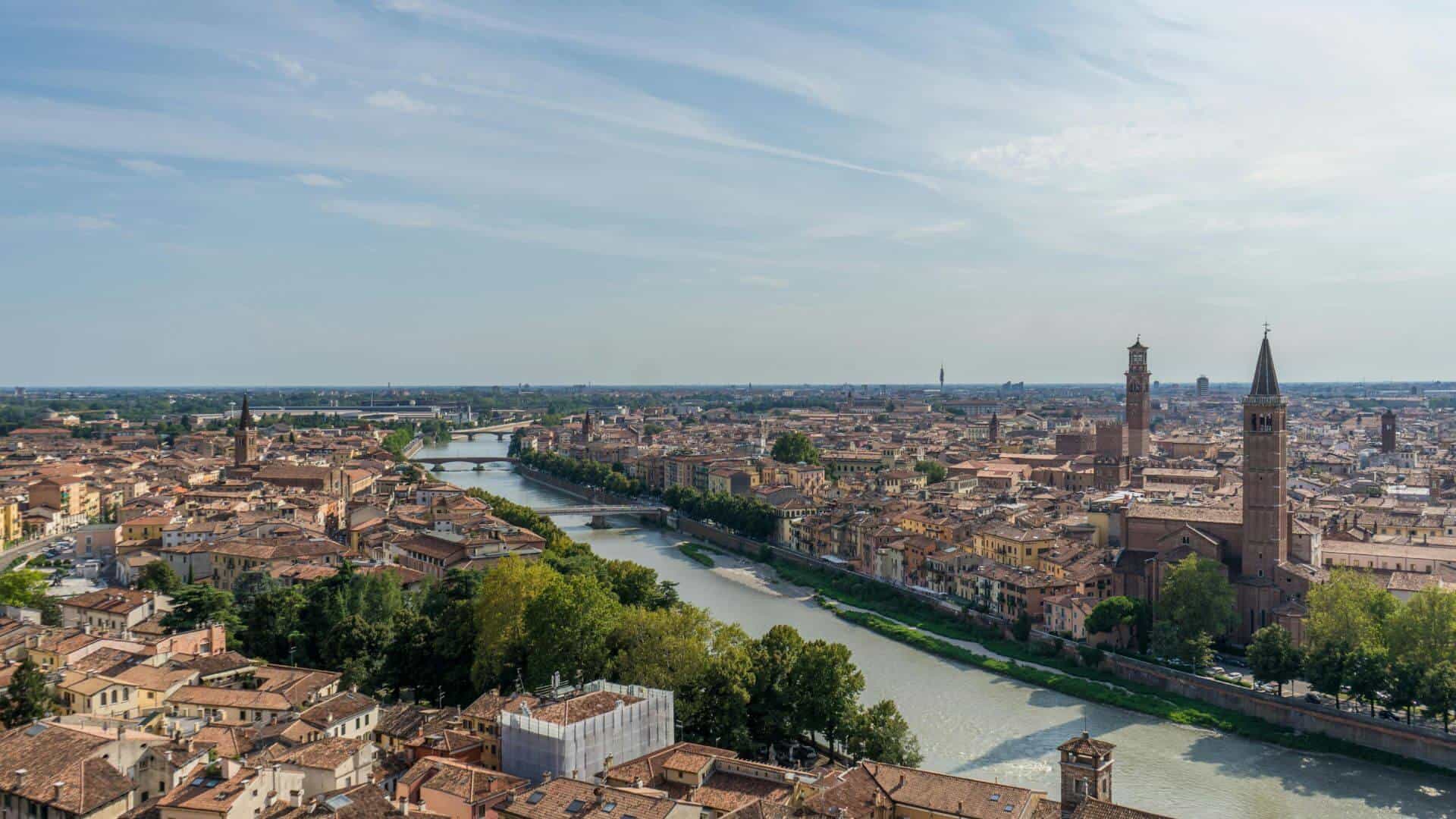 The City of Verona Seen from Above