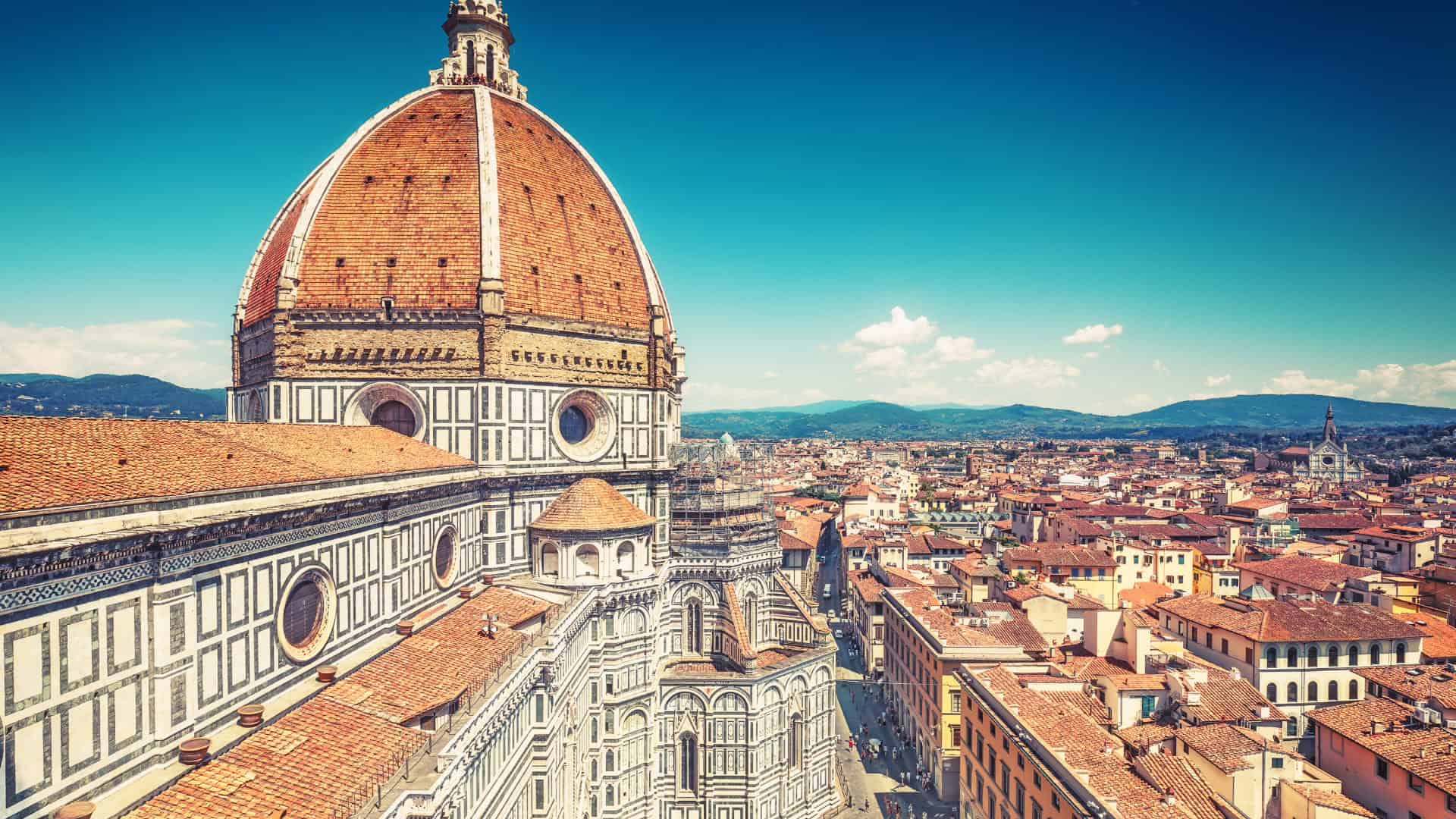 Panoramic view of the Cathedral and the city of Florence