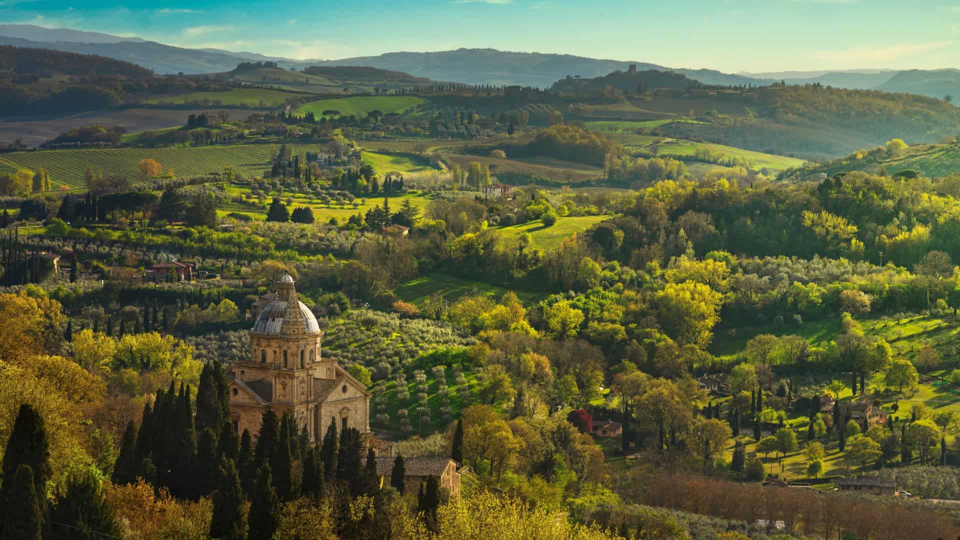 Hilly landscape of Val D'Orcia