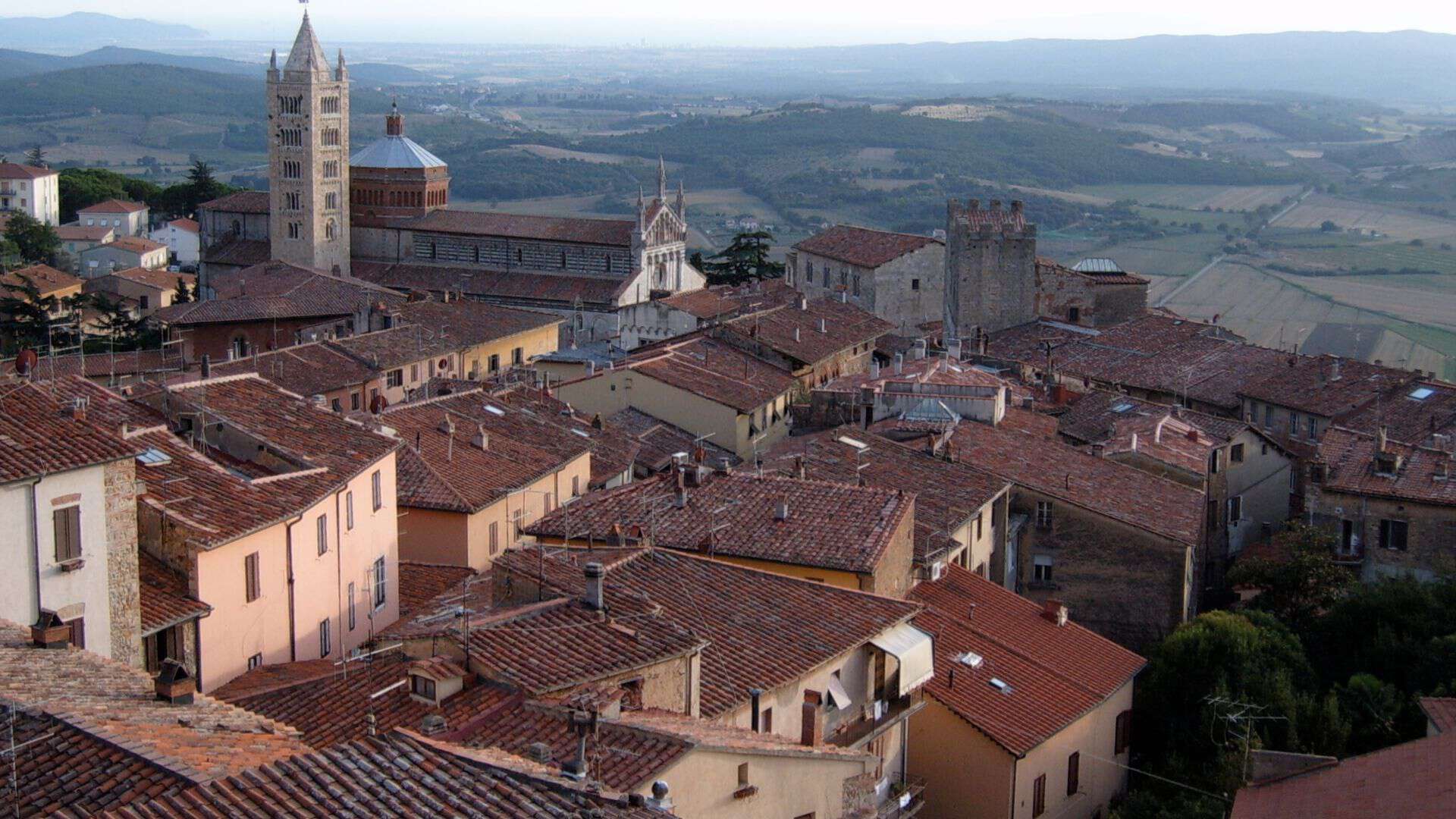 The village of Massa Marittima from above