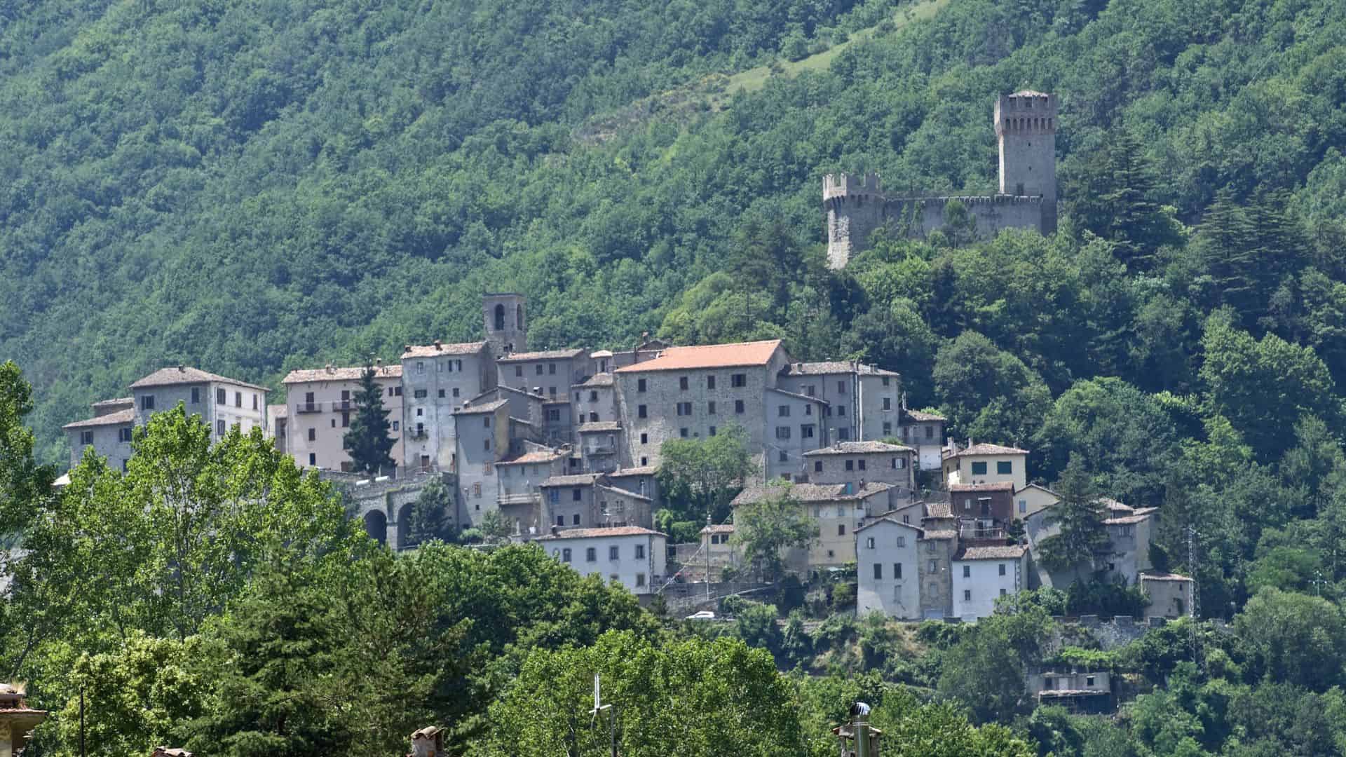 Panoramic view of Arquata del Tronto
