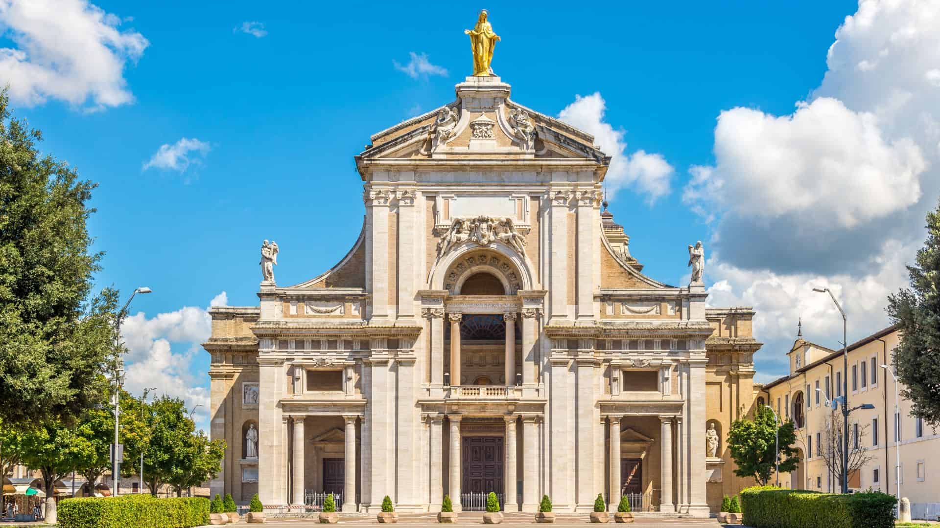 The Basilica of Saint Mary of the Angels in Assisi