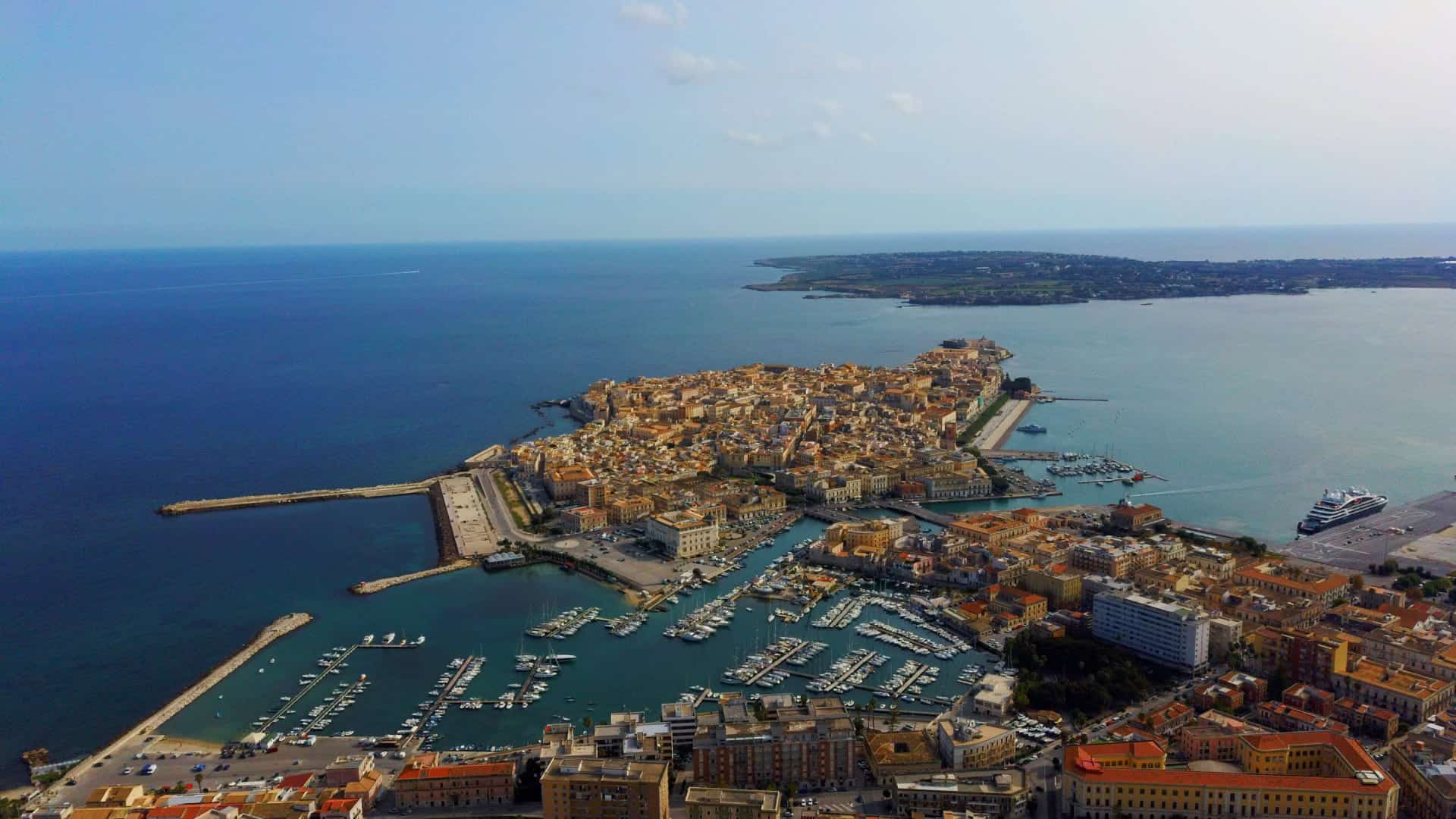 Panoramic view of Syracuse and Ortigia