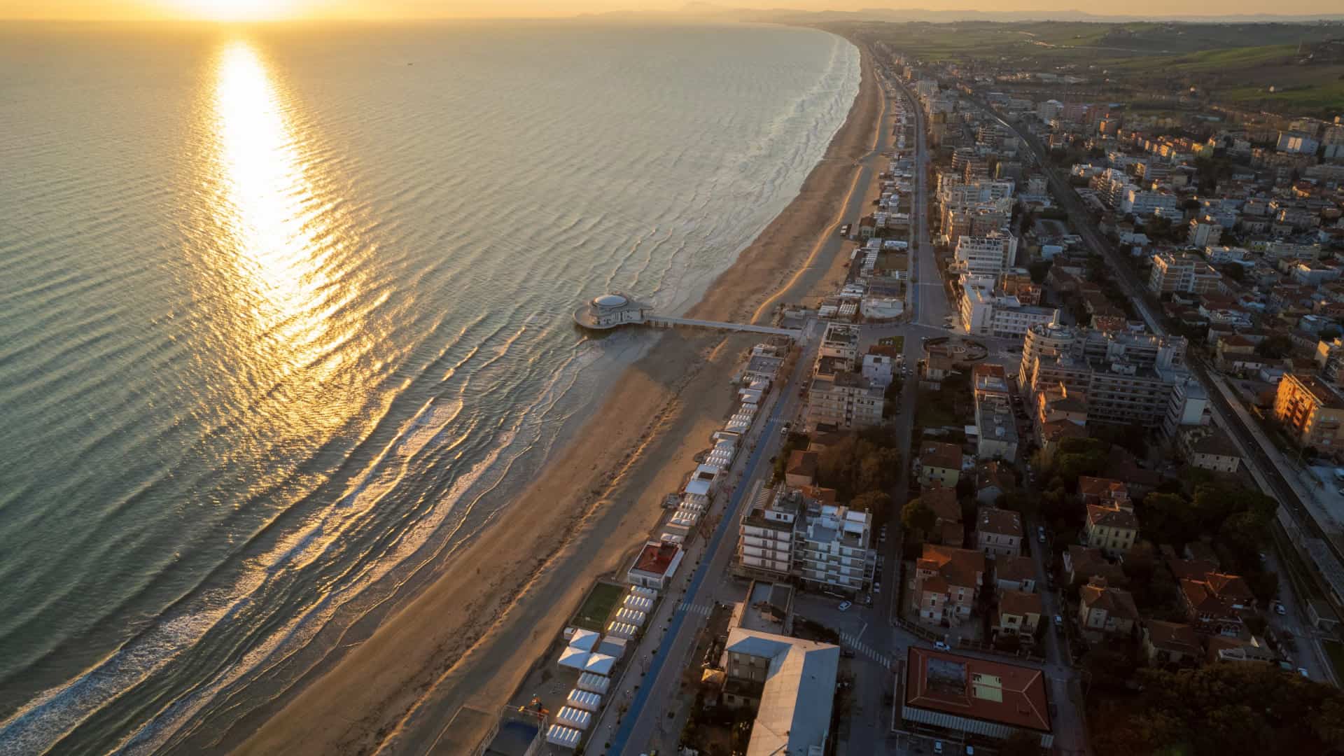 The coast of Senigallia seen from above